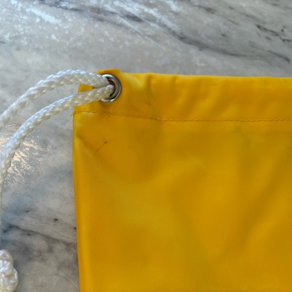 FINAL! SPAM NOVELTY BRIGHT YELLOW DRAWSTRING BACKPACK BAG - Picture 5 of 7